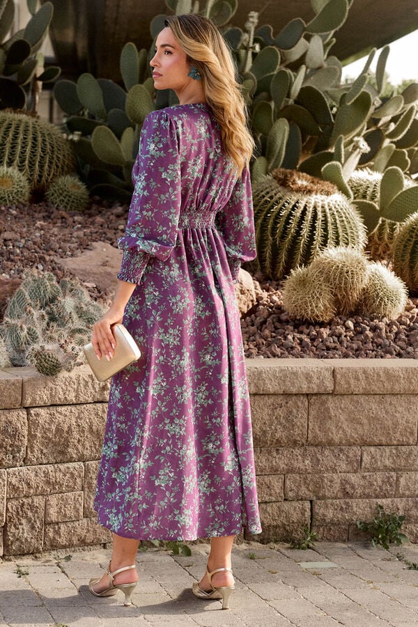 Polín Et Moi Vestido flores morado Lila