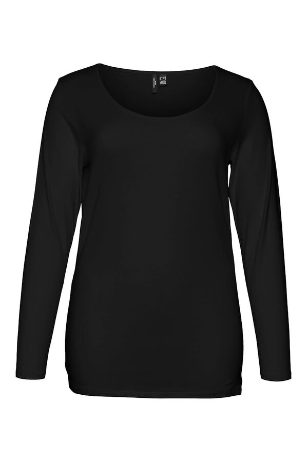 Vero Moda Curve T-shirt básica tamanho grande Preto