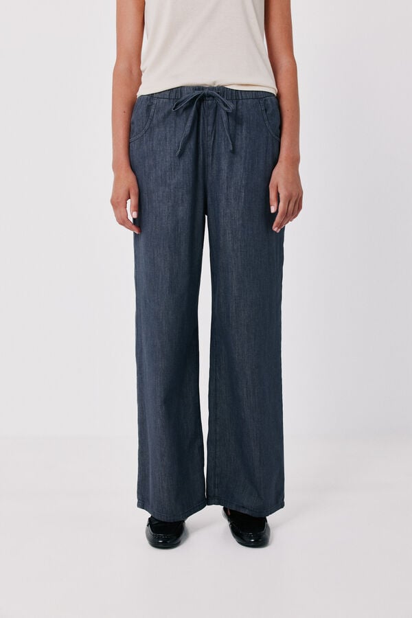 Cortefiel Chambray pyjama trousers Grey