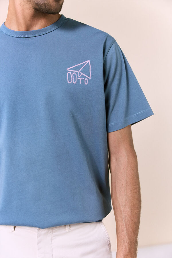 OOTO Small plane T-shirt Blue