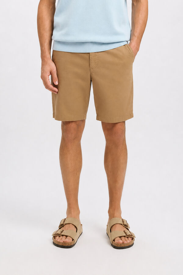 Selected Chino Bermuda shorts Nude