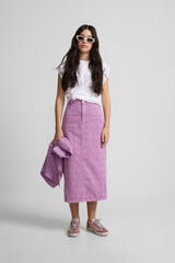Silbon Saia denim vazada Roxo
