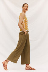 Cortefiel Wide leg women´s trousers Kaki