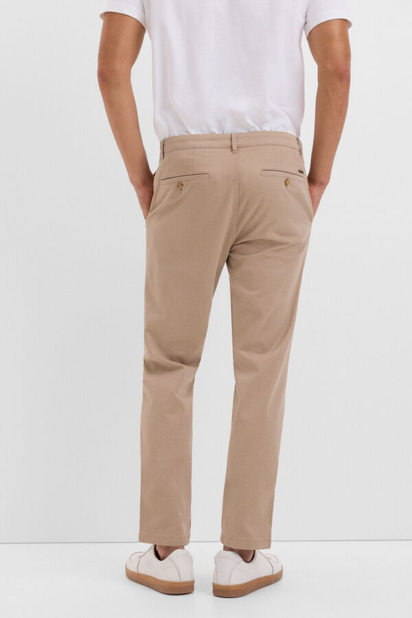 Cortefiel Slim fit chinos Beige