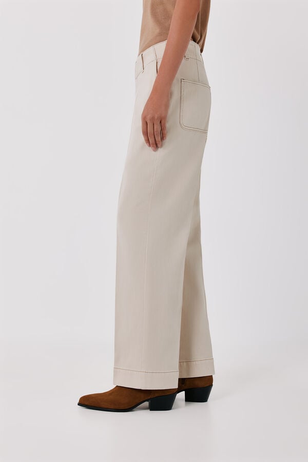 Cortefiel Straight formal jeans Ivory