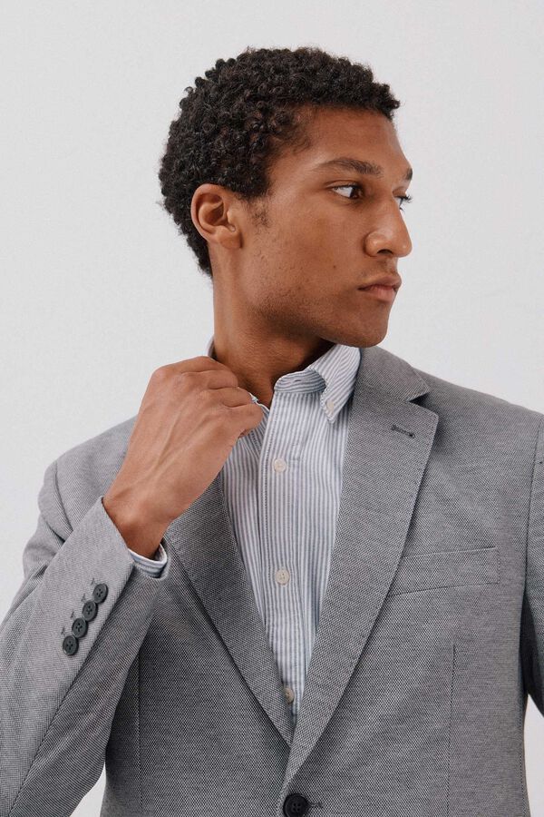 Cortefiel Blazer de malha  Cinzento