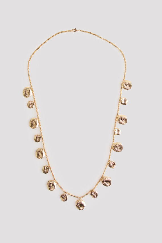 Collar largo monedas