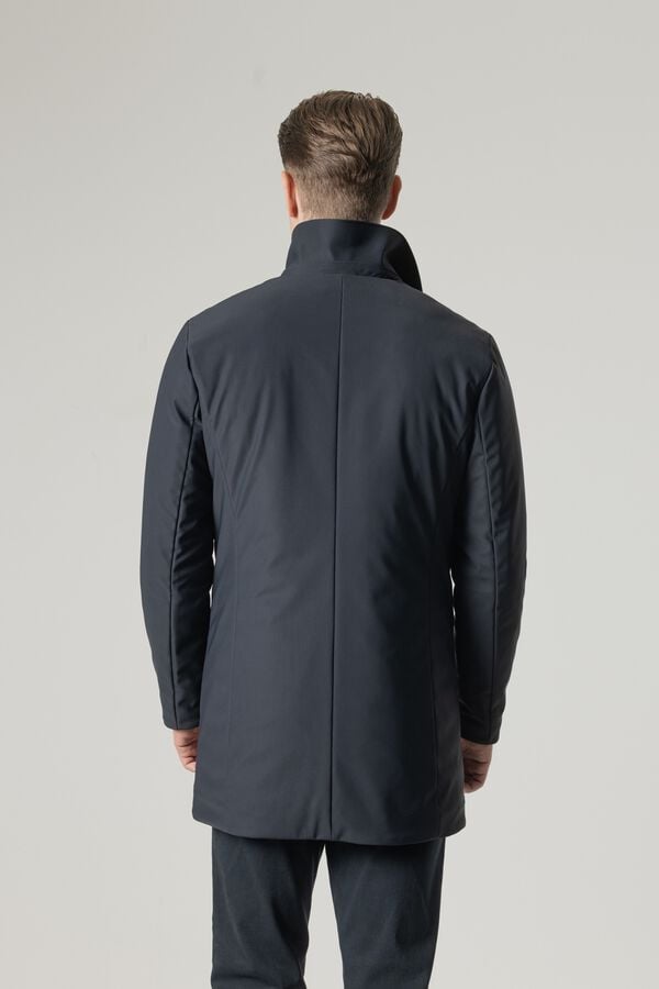 PuroEGO Gabardina com gola remov&iacute;vel Azul