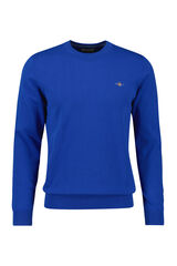 Gant Jersey clásico de algodón con cuello redondo Azul