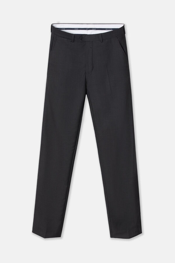 Silbon Calça de terno olho de pássaro  Cinzento