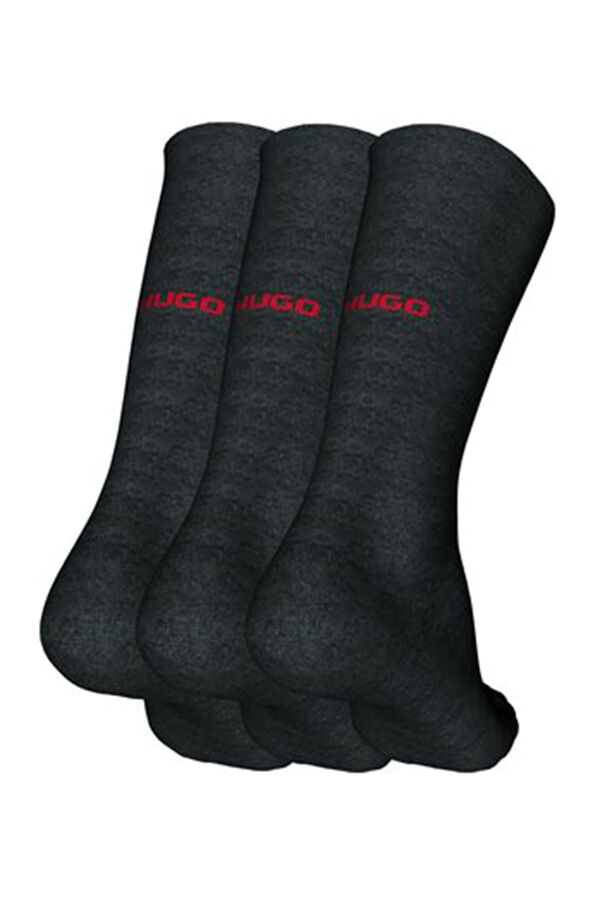 HUGO Pack 3 calcetines Gris oscuro