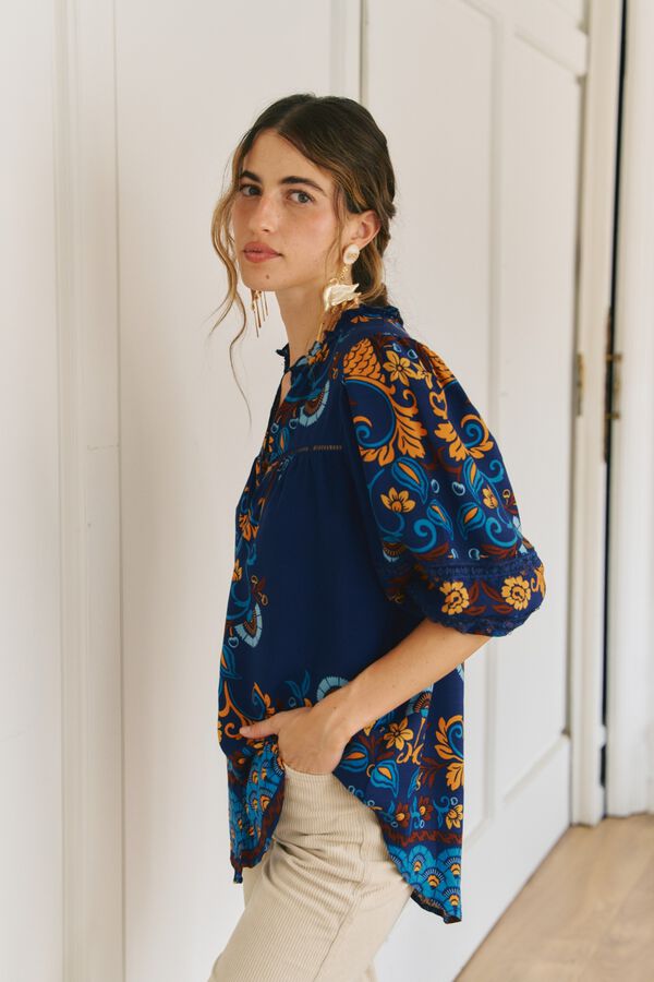 Jaase Blusa gola mao Azul