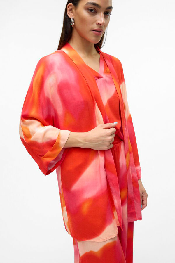 Cortefiel Kimono with 3/4-length sleeves Orange
