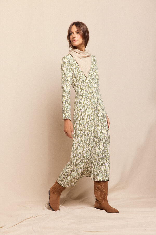 Slowlove Vestido comprido estampado Multicolorido