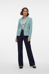 Vero Moda Blazer feminino de manga comprida com bolsos Azul