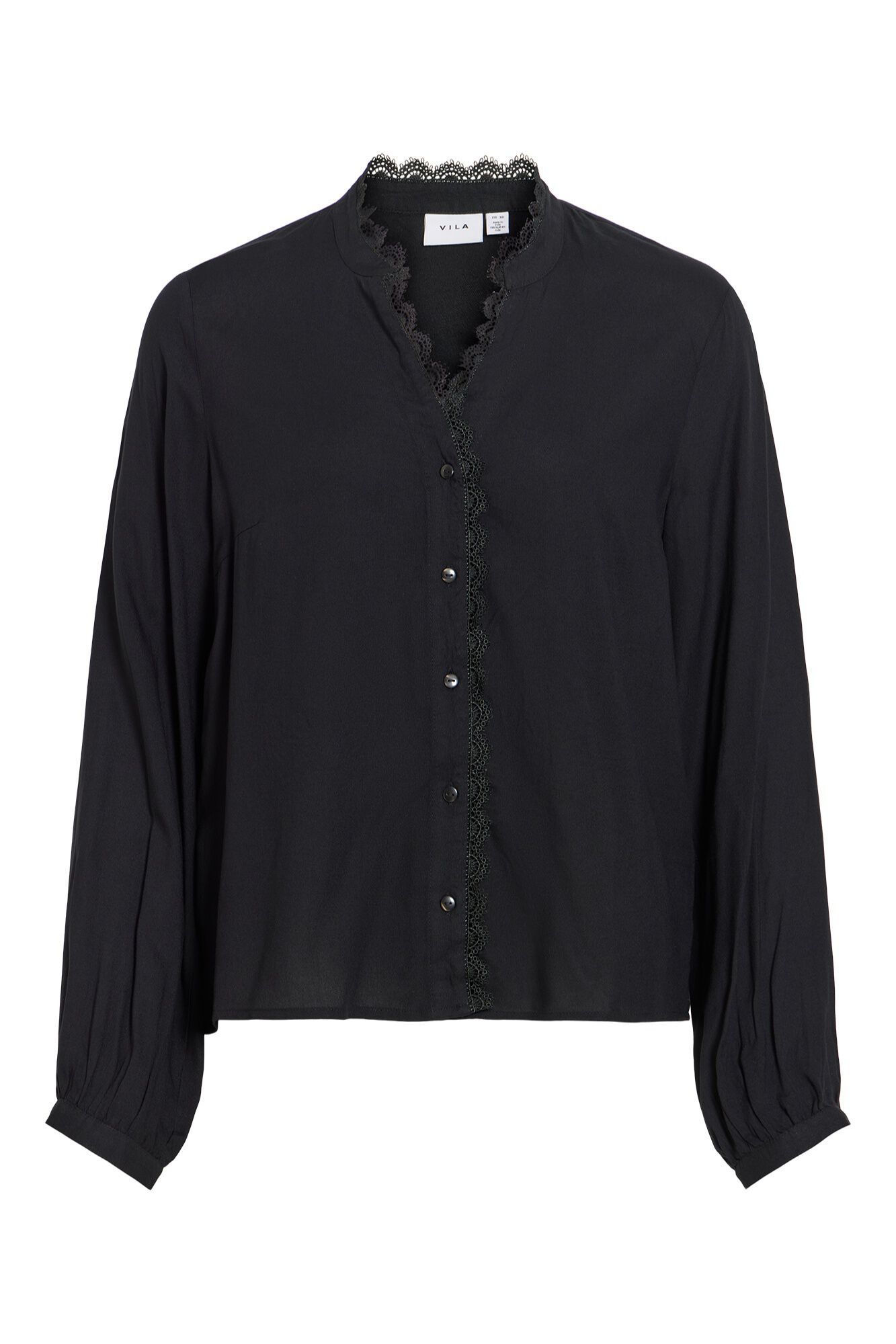 Vila Blusa de renda com decote em bico