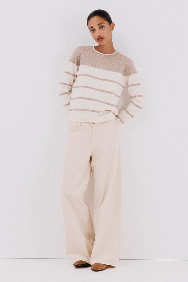 Cortefiel Jersey tacto suave Beige