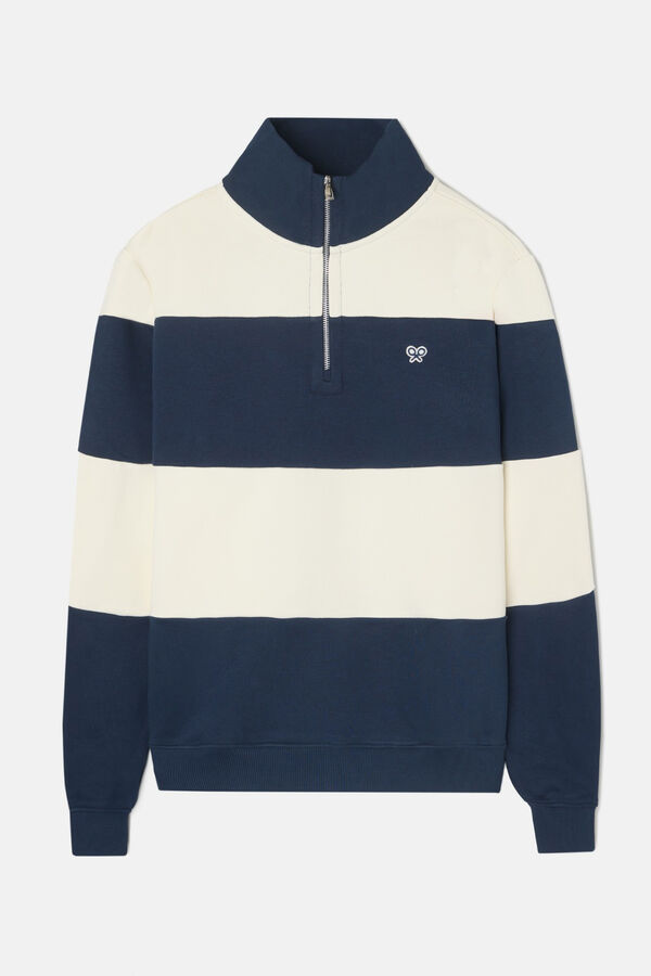 Silbon Sweatshirt fecho-éclair largo com meia zíper Azul
