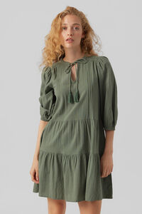 Cortefiel Short 3/4-sleeve dress Green