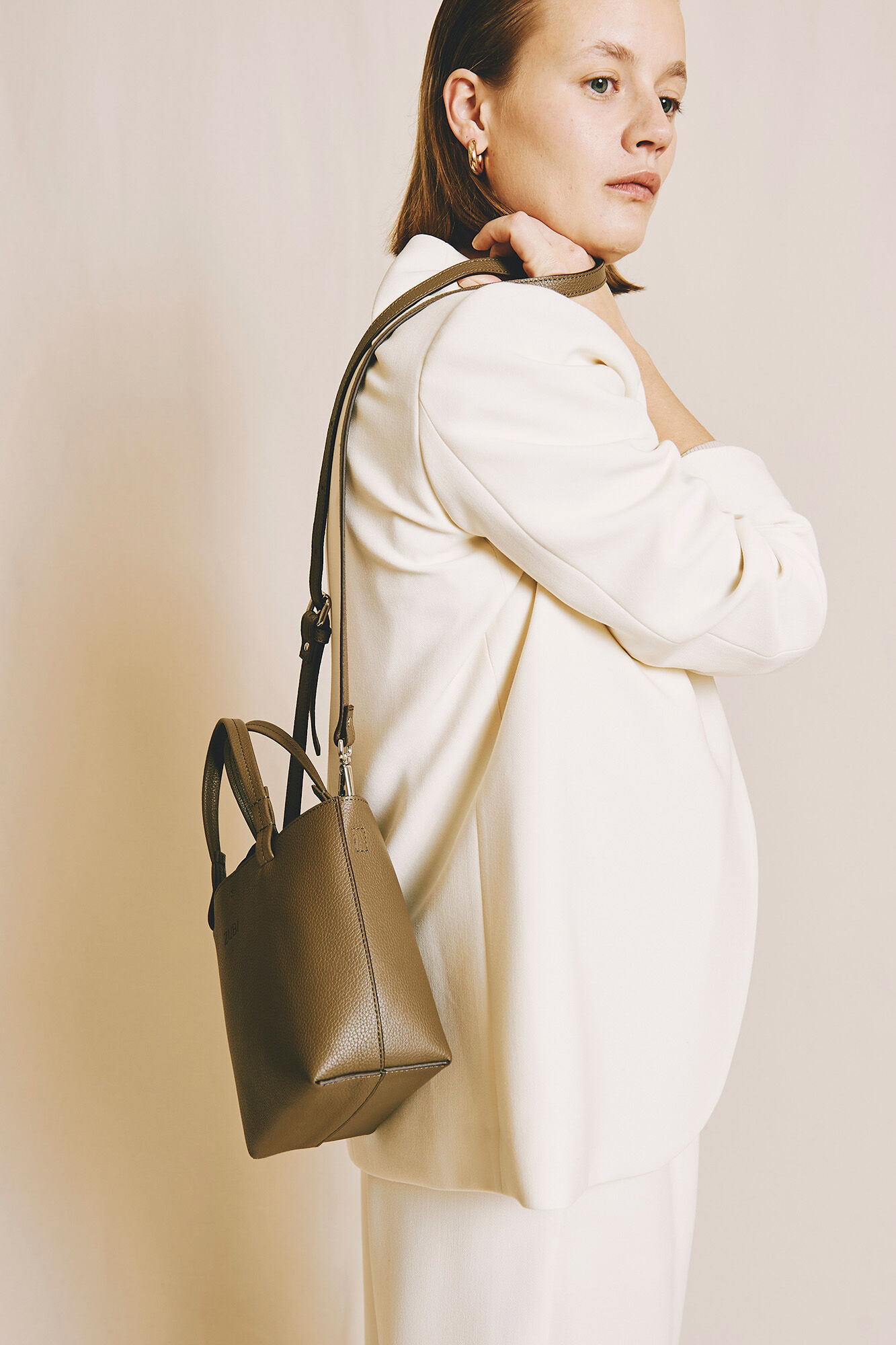 Zubi Bolsa tote Isak S de pele