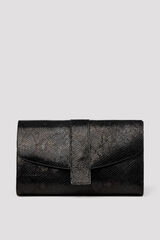 Cortefiel Textured crossbody bag Black