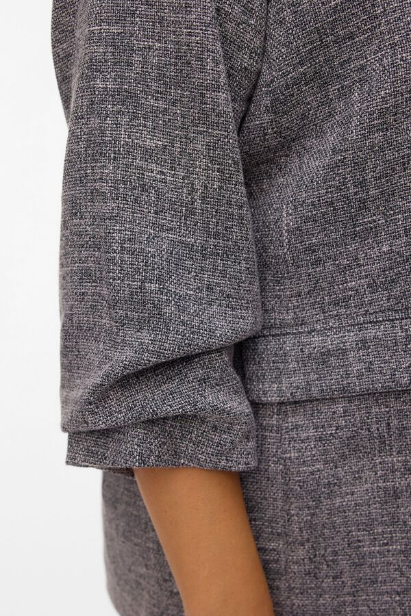 Vero Moda Curve Blazer fluida texturizada Cinzento