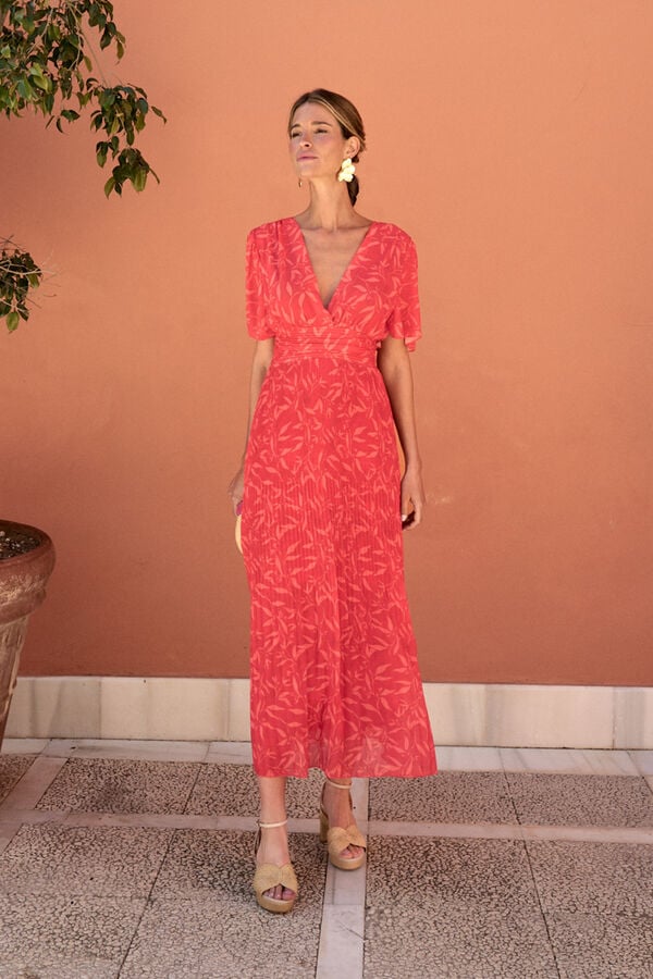 Pol&iacute;n Et Moi Vestido de convidada Roc&iacute;o Vermelho