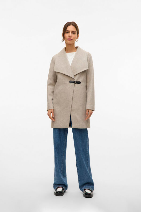 Vero Moda sobretudo de tecido midi Castanho