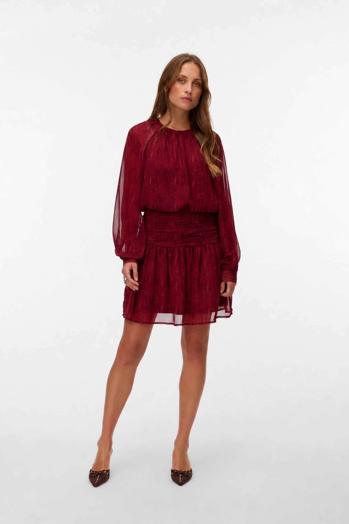 Vero Moda Vestido curto fluido com cintura drapeada