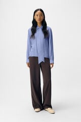 Object Blusa de laço de viscose Azul