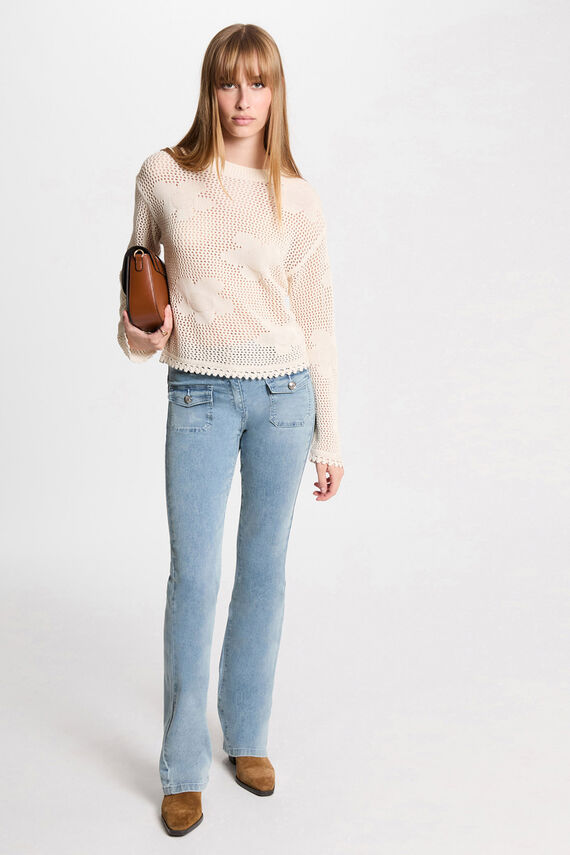 Vaquero boot- cut talla alto
