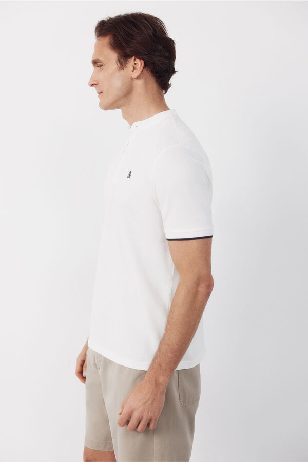 Cortefiel Polo gola mao Branco