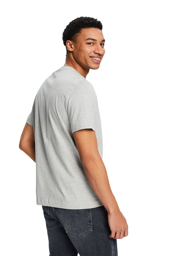 Cortefiel Regular-fit cotton logo T-shirt Printed grey