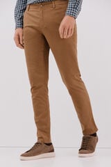 Cortefiel Calça calças chino com estampa slim fit Castanho