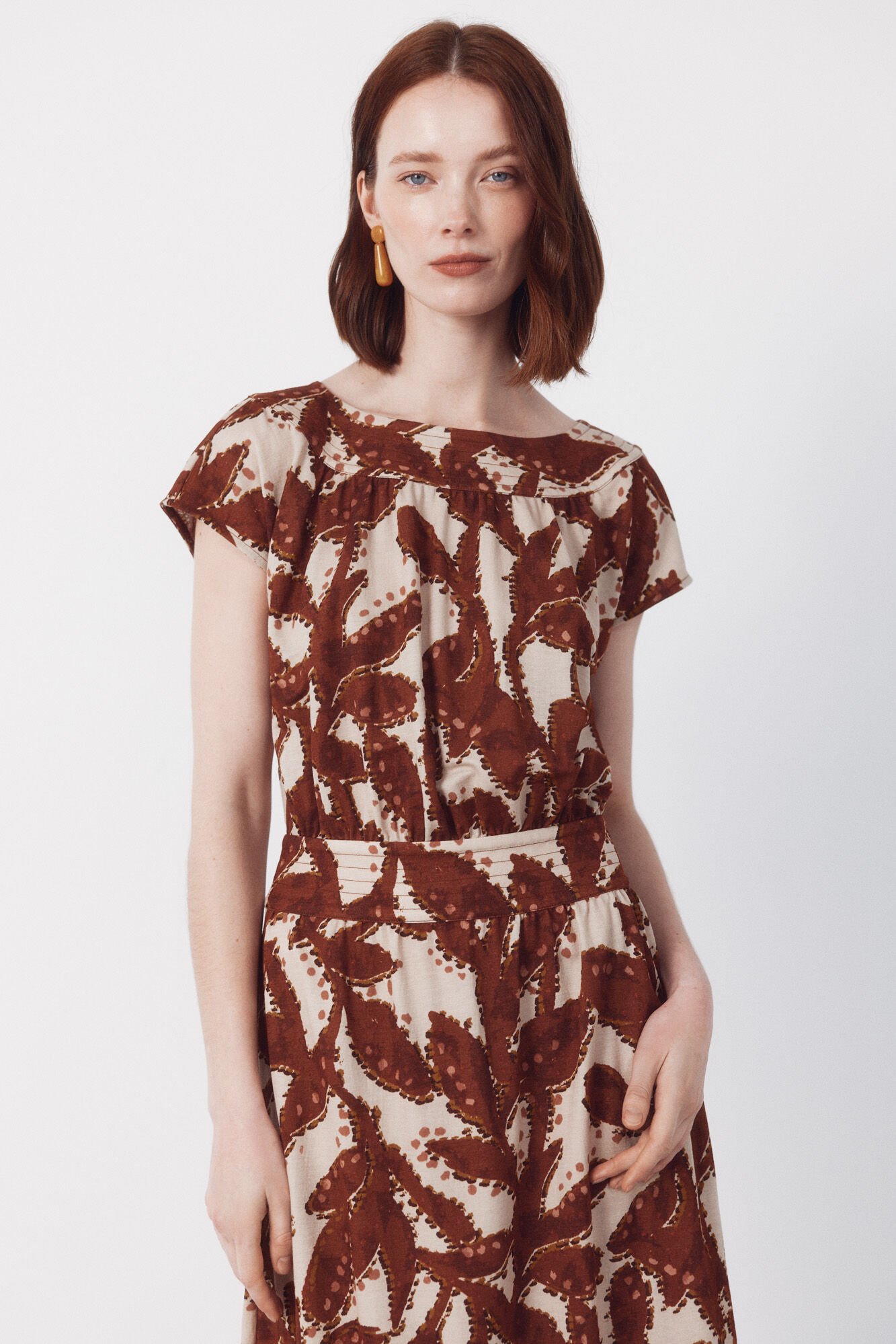 Cortefiel Print piqu&eacute; dress
