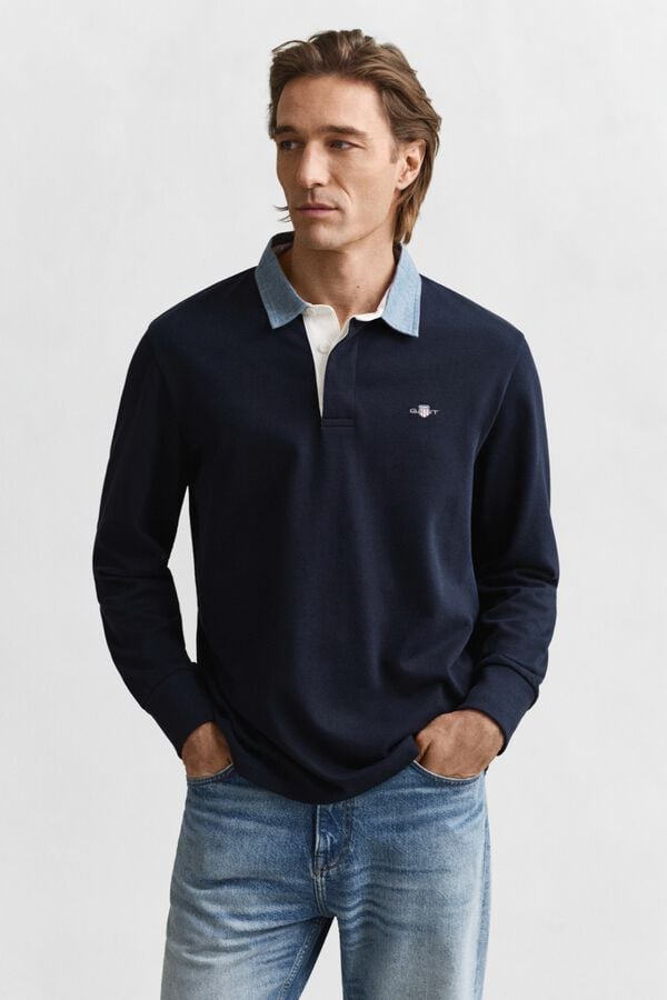 Gant Polo rugby cl&aacute;ssico Azul