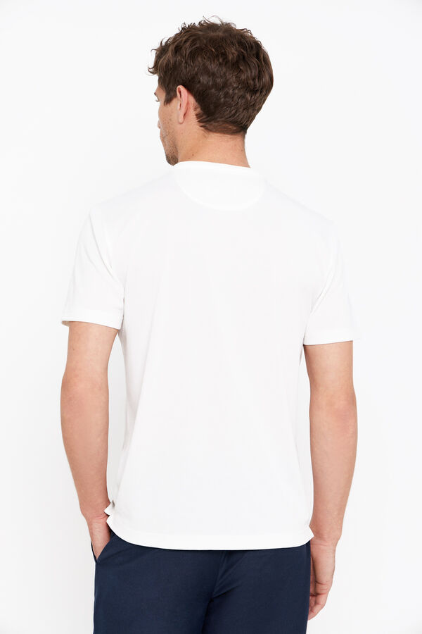 Cortefiel Camiseta coolmax® lisa Blanco