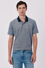 Cortefiel Polo oxford piqu&eacute; Azul marino