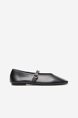 Cortefiel Dancer strips leather Black