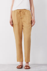 Cortefiel Tencel fluid trousers Gold