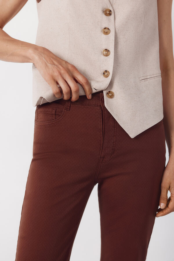 Cortefiel Jacquard Jeans SENSATIONAL Brown