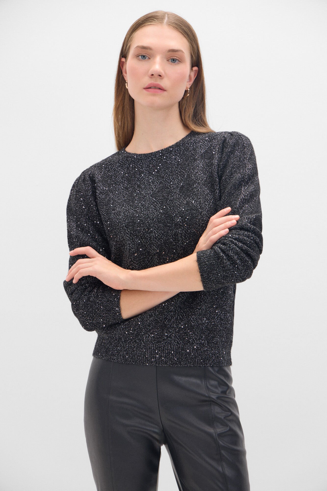 Womens sequin jumper top
