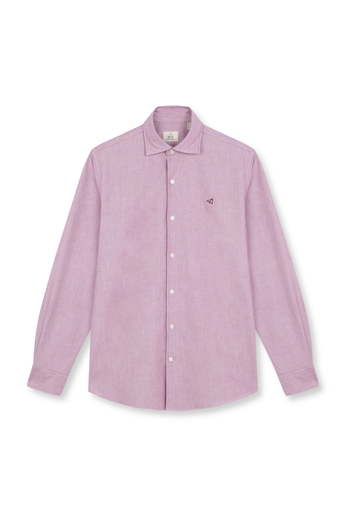 OOTO Camisa oxford lisa de manga comprida