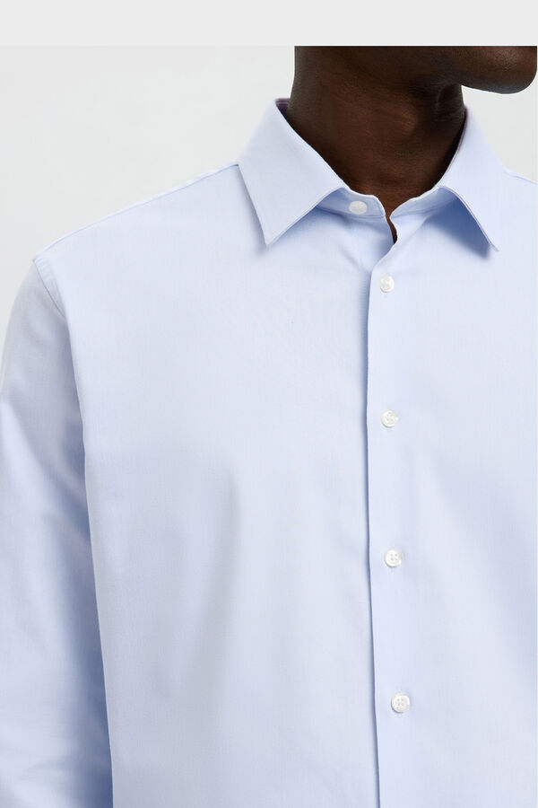 Selected Camisa social slim fit Azul