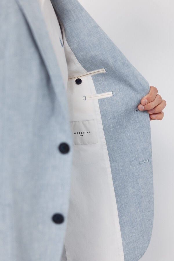 Cortefiel Blazer linho Azul