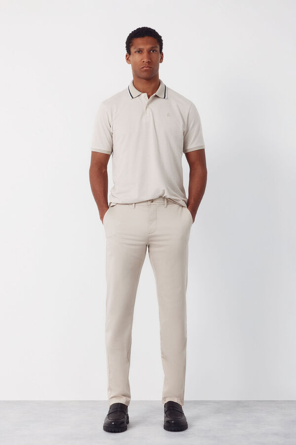 Cortefiel Regular fit chinos Beige