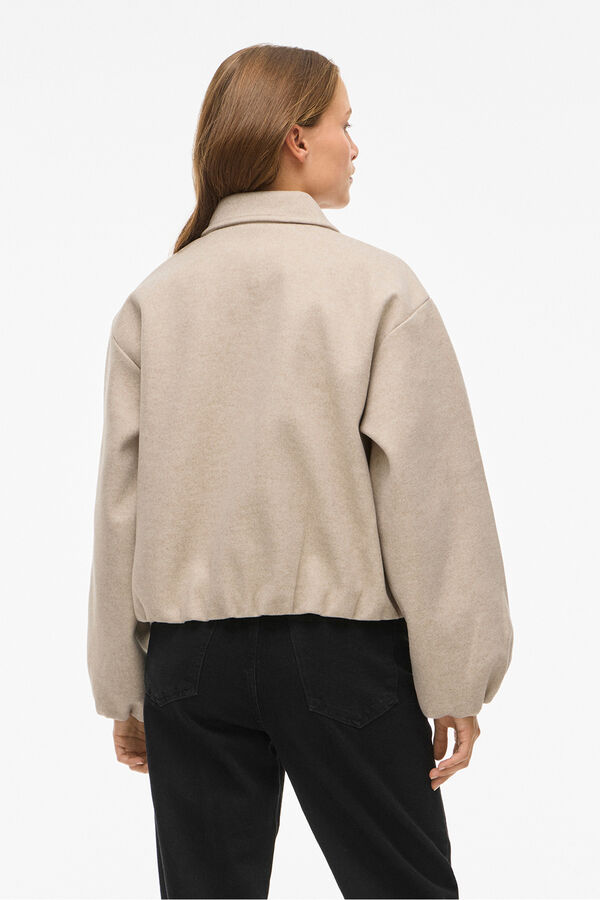 Vila Jaqueta com mangas bal&atilde;o Tostado