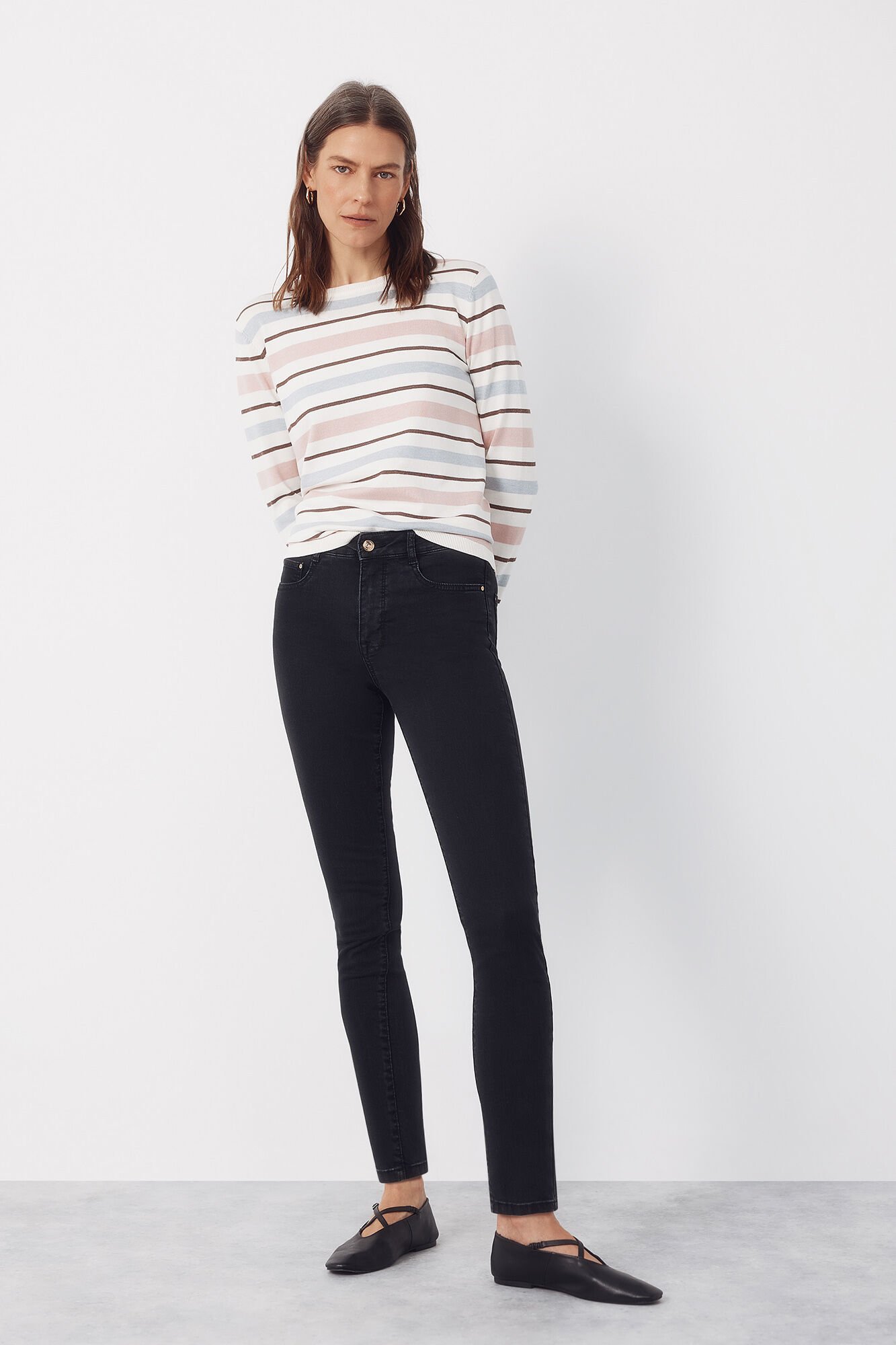 Cortefiel Striped jersey-knit jumper