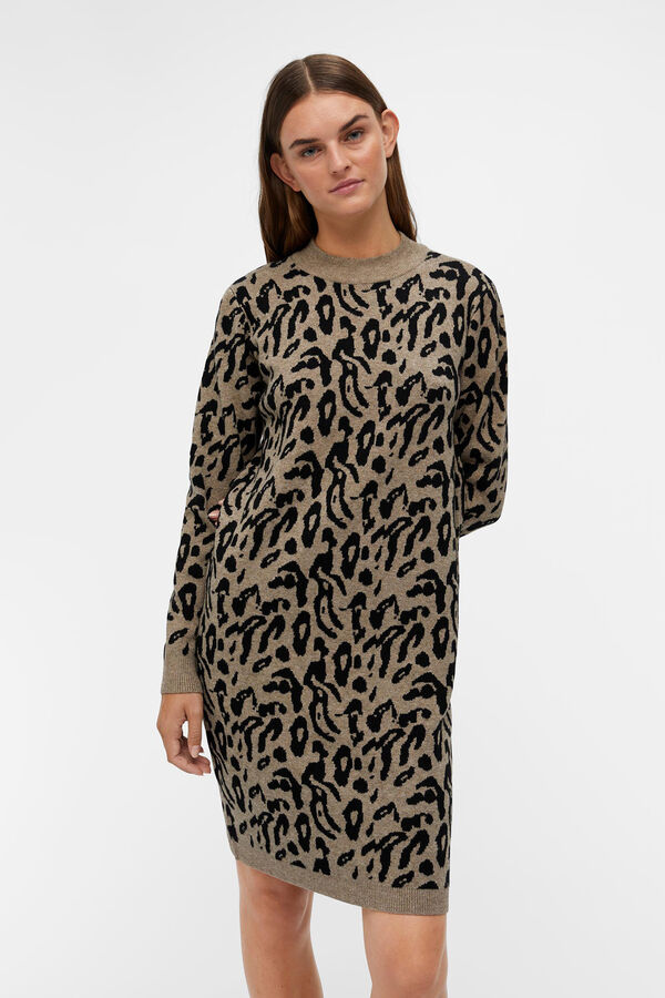 Object Ecovero jersey-knit dress Dark brown