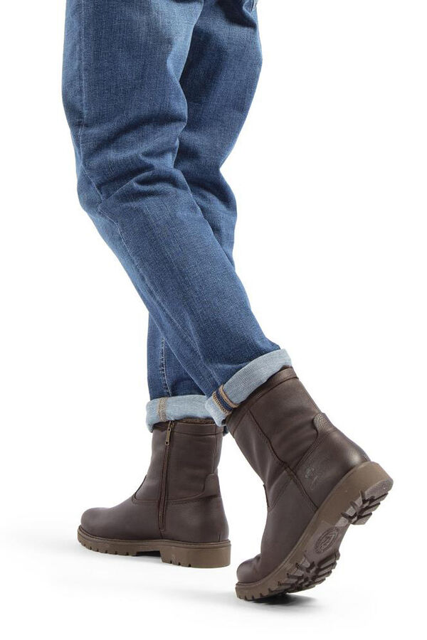 Panama Jack Bota de pele masculina Castanho